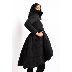 Peplum Puffy Coat